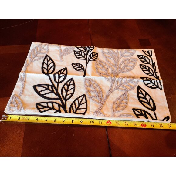 Boho Decorative Throw Pillow Cover Accent Case Leaf Cottage Modern Decor 12x20 - Picture 5 of 11